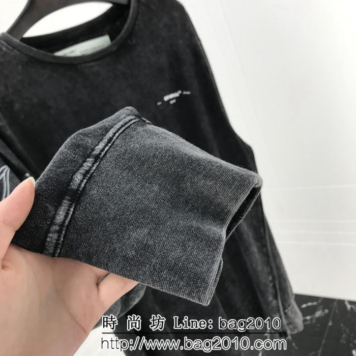 OFF-white18秋冬新款 3D立體印花圖案 純棉長袖T 男女同款 ydi1316